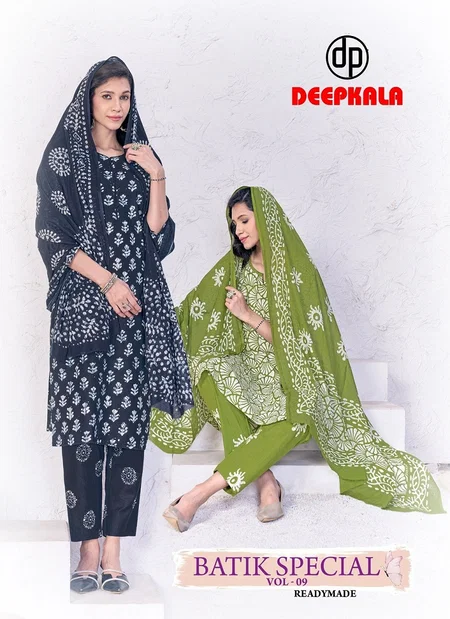 Batik Special Vol 9 By Deepkala Pure Cotton Batik Printed Kurti With Bottom Dupatta Wholesale Suppliers In Mumbai